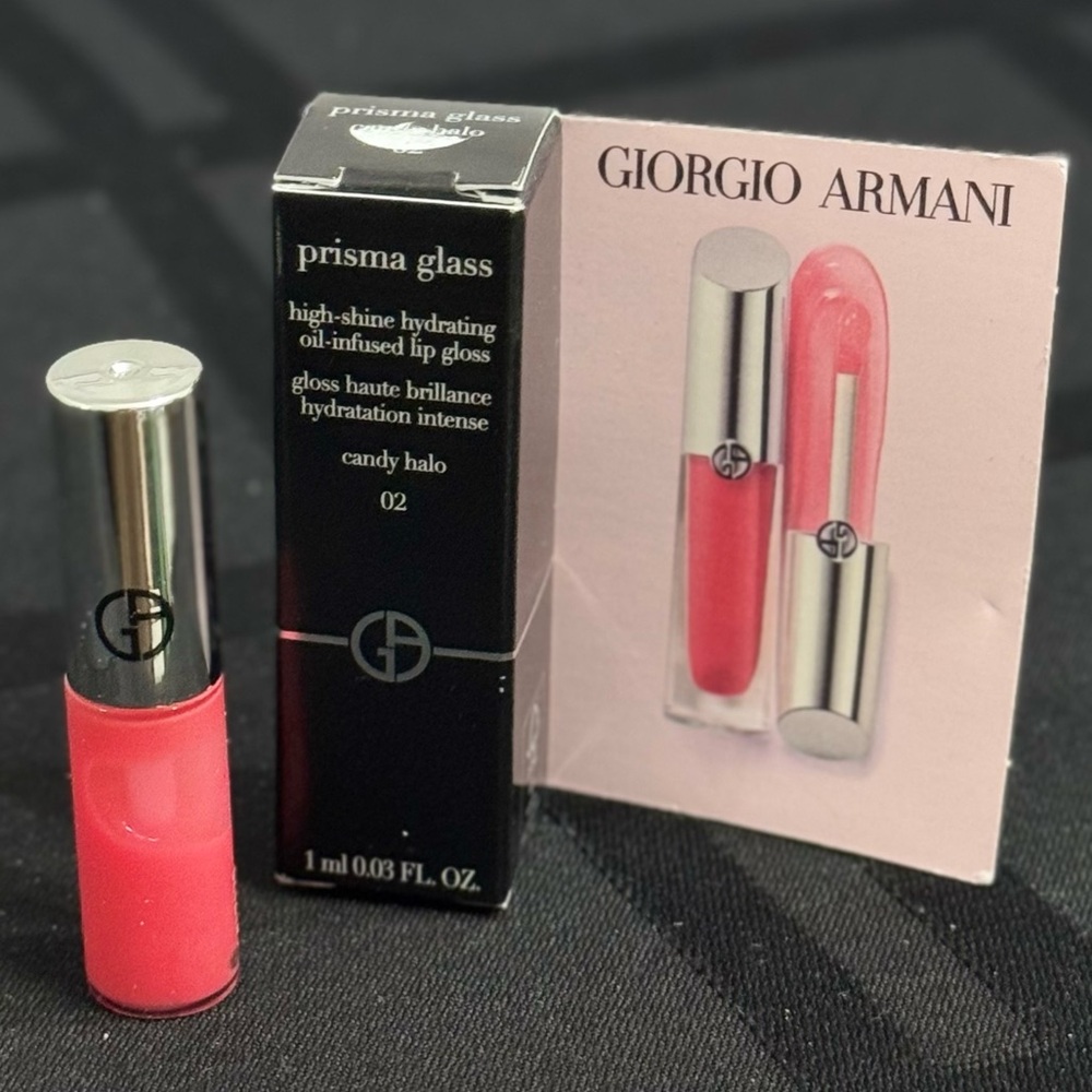 NIB Giorgio Armani Mini Prisma Glass Lip Gloss in Candy Halo